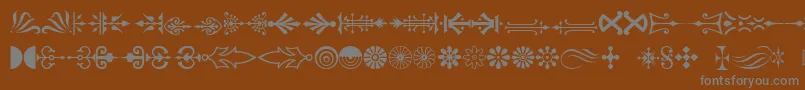 フォントPc – 茶色の背景に灰色の文字
