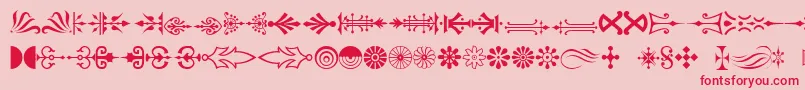 フォントPc – ピンクの背景に赤い文字