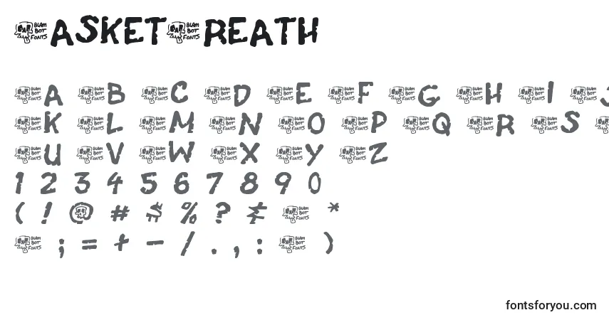 A fonte CasketBreath – alfabeto, números, caracteres especiais