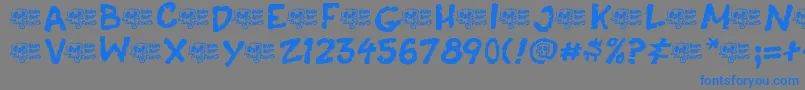 CasketBreath Font – Blue Fonts on Gray Background