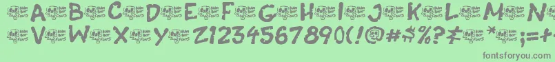 CasketBreath Font – Gray Fonts on Green Background