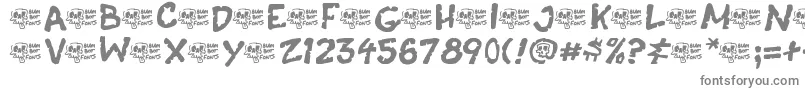 CasketBreath-fontti – harmaat kirjasimet valkoisella taustalla