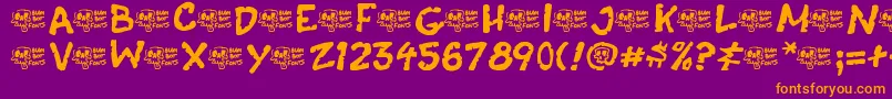 CasketBreath Font – Orange Fonts on Purple Background