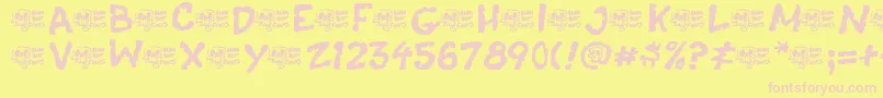 CasketBreath Font – Pink Fonts on Yellow Background