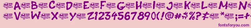 CasketBreath Font – Purple Fonts on Pink Background