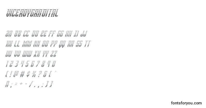 Шрифт Viceroygradital – алфавит, цифры, специальные символы