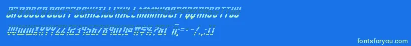 Viceroygradital Font – Green Fonts on Blue Background