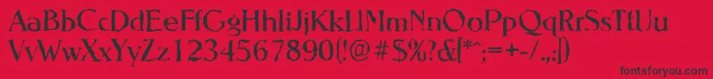 NevadarandomRegular Font – Black Fonts on Red Background