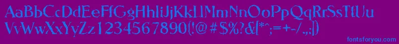 NevadarandomRegular Font – Blue Fonts on Purple Background