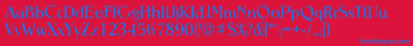 NevadarandomRegular Font – Blue Fonts on Red Background