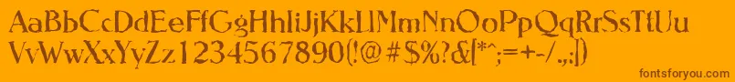 NevadarandomRegular Font – Brown Fonts on Orange Background