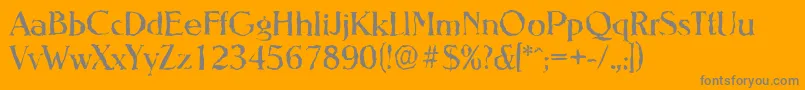 NevadarandomRegular Font – Gray Fonts on Orange Background