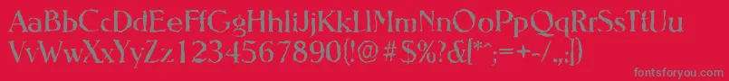 NevadarandomRegular Font – Gray Fonts on Red Background