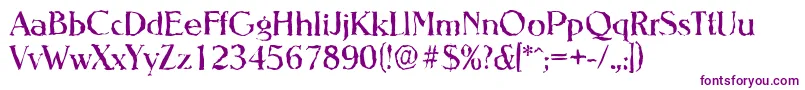 NevadarandomRegular Font – Purple Fonts on White Background