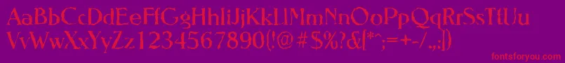 NevadarandomRegular Font – Red Fonts on Purple Background