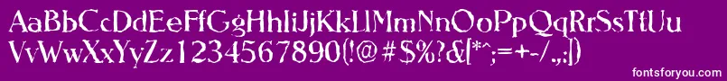 NevadarandomRegular Font – White Fonts on Purple Background