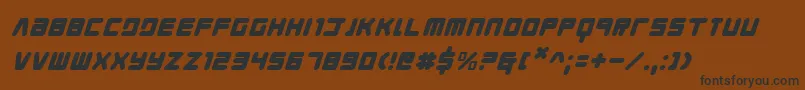 Шрифт YoungTechsItalic – чёрные шрифты на коричневом фоне