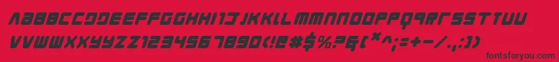 Шрифт YoungTechsItalic – чёрные шрифты на красном фоне