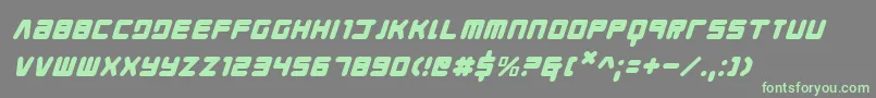 YoungTechsItalic Font – Green Fonts on Gray Background