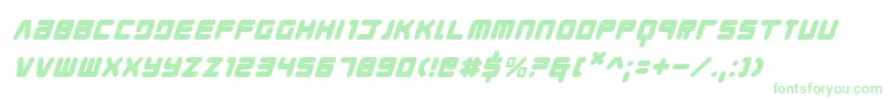 YoungTechsItalic Font – Green Fonts on White Background