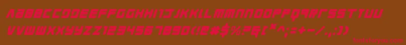 YoungTechsItalic Font – Red Fonts on Brown Background
