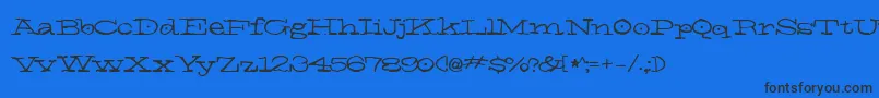 ElNiГ±o Font – Black Fonts on Blue Background