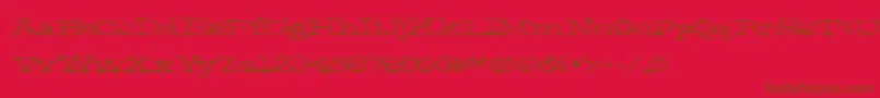 Czcionka ElNiГ±o – brązowe czcionki na czerwonym tle