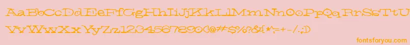 ElNiГ±o-Schriftart – Orangefarbene Schriften auf rosa Hintergrund