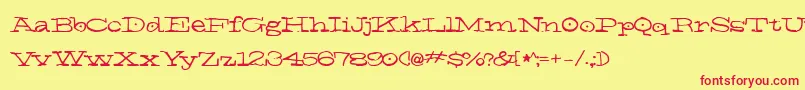 ElNiГ±o Font – Red Fonts on Yellow Background