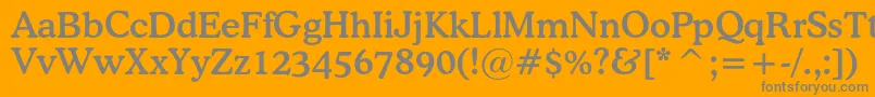 フォントOsvaldcBold – オレンジの背景に灰色の文字