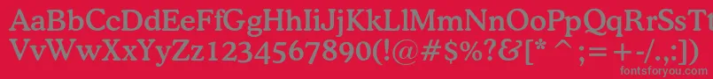 OsvaldcBold Font – Gray Fonts on Red Background