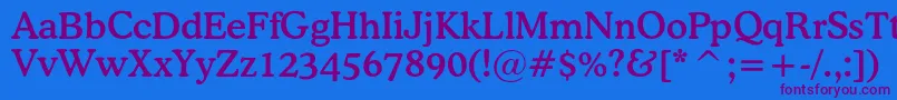 OsvaldcBold Font – Purple Fonts on Blue Background