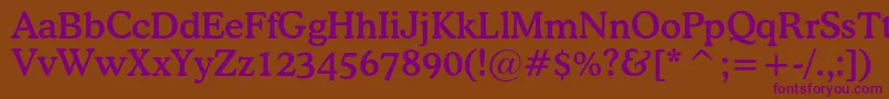 OsvaldcBold Font – Purple Fonts on Brown Background