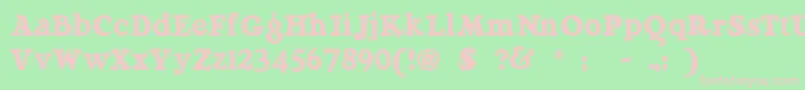 Шрифт Raggmopp – розовые шрифты на зелёном фоне