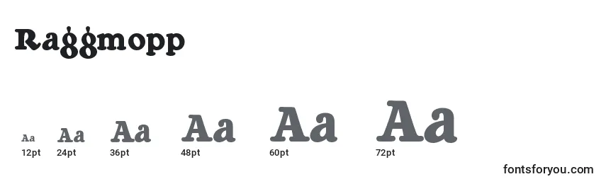 Raggmopp Font Sizes