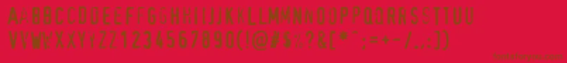 XbandRough Font – Brown Fonts on Red Background