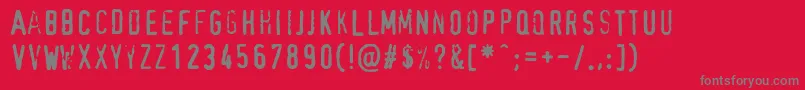 XbandRough Font – Gray Fonts on Red Background