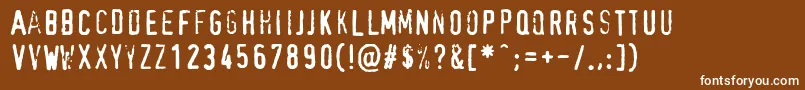 XbandRough Font – White Fonts on Brown Background
