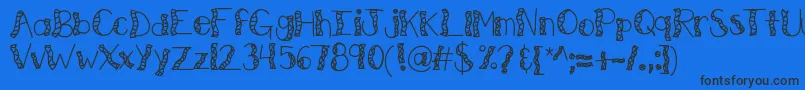 Kbwitchinghour Font – Black Fonts on Blue Background