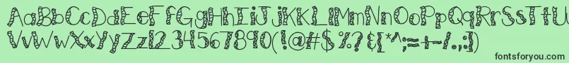 Kbwitchinghour Font – Black Fonts on Green Background