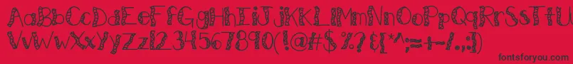Kbwitchinghour Font – Black Fonts on Red Background