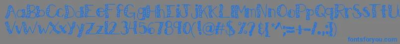 Kbwitchinghour Font – Blue Fonts on Gray Background