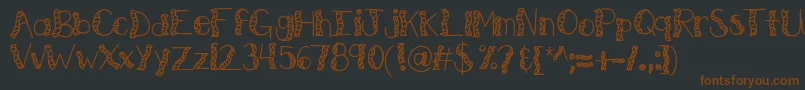 Kbwitchinghour Font – Brown Fonts on Black Background