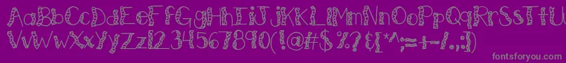 Kbwitchinghour Font – Gray Fonts on Purple Background