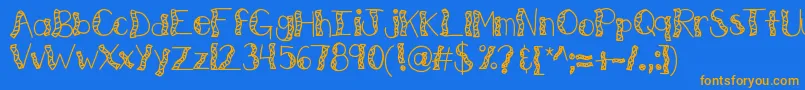 Kbwitchinghour Font – Orange Fonts on Blue Background
