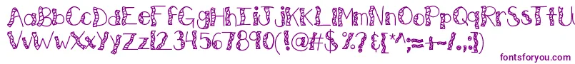 Kbwitchinghour Font – Purple Fonts on White Background