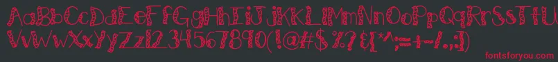 Шрифт Kbwitchinghour – красные шрифты на чёрном фоне