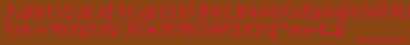 Шрифт Kbwitchinghour – красные шрифты на коричневом фоне