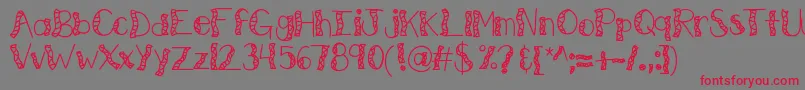 Kbwitchinghour Font – Red Fonts on Gray Background