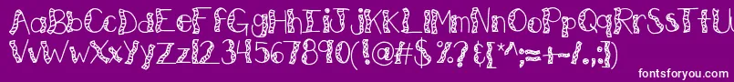 Kbwitchinghour Font – White Fonts on Purple Background